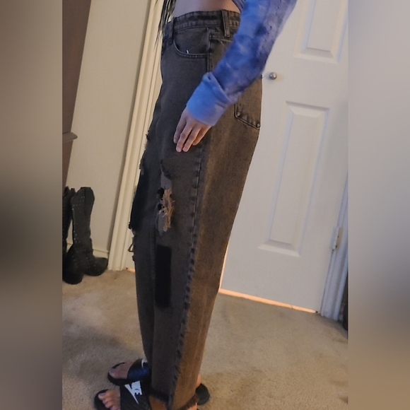 PTCL Women's Size 5 Black/Brown Distressed Jeans. Waist Size 27 NWOT - Picture 6 of 6